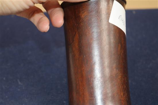 A Chinese hardwood brushpot